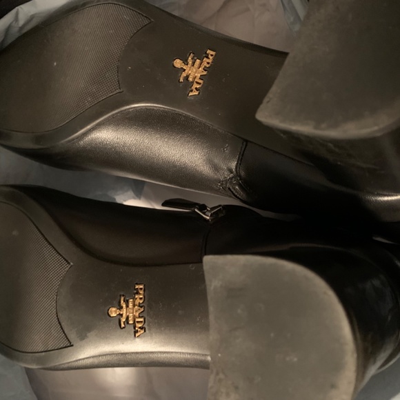 Prada Black Nappa Leather Calzature  Donna- 9.5- worn a few times - Picture 10 of 13